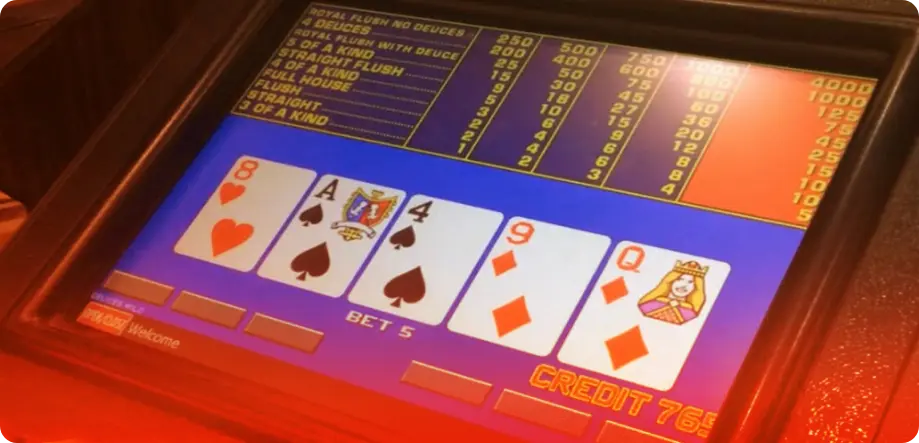 video pokergame loaded on a screen